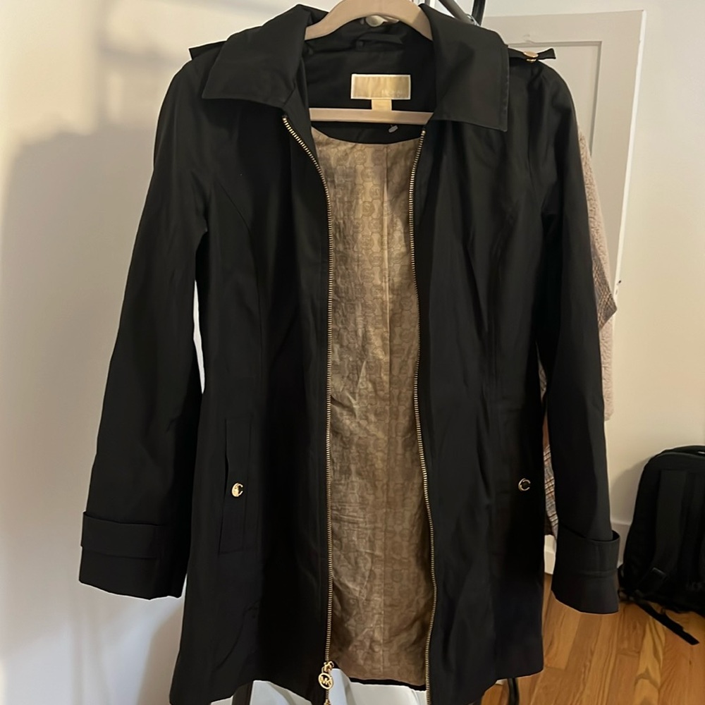 Michael Kors navy blue raincoat. Size small